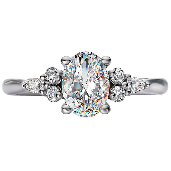 Oval Diamond Semi-Mount Engagement Ring