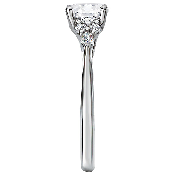 Round Diamond Semi-Mount Engagement Ring