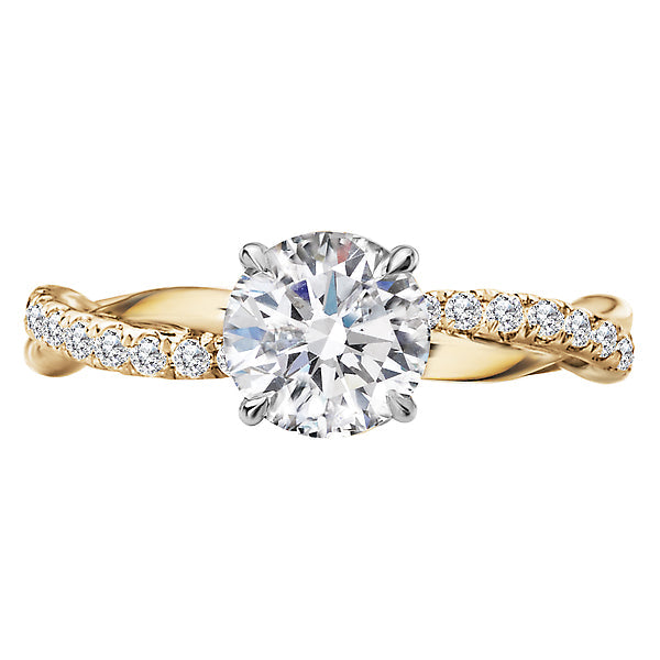 Round Semi-Mount Diamond Engagement Ring
