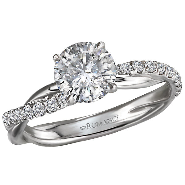 Round Semi-Mount Diamond Engagement Ring