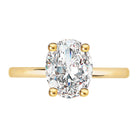 Oval Diamond Hidden Halo Engagement Ring