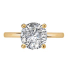 Round Diamond Hidden Halo Engagement Ring