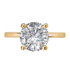 Round Diamond Semi-Mount Hidden Halo Engagement Ring