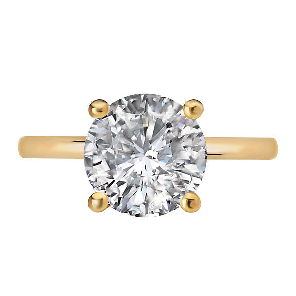 Round Diamond Semi-Mount Hidden Halo Engagement Ring