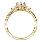 Marquise Three Stone Semi-Mount Diamond Engagement Ring