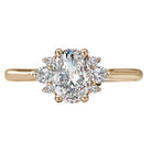 Oval Semi-Mount Diamond Engagement Ring