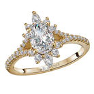 Oval Semi-Mount Diamond Engagement Ring