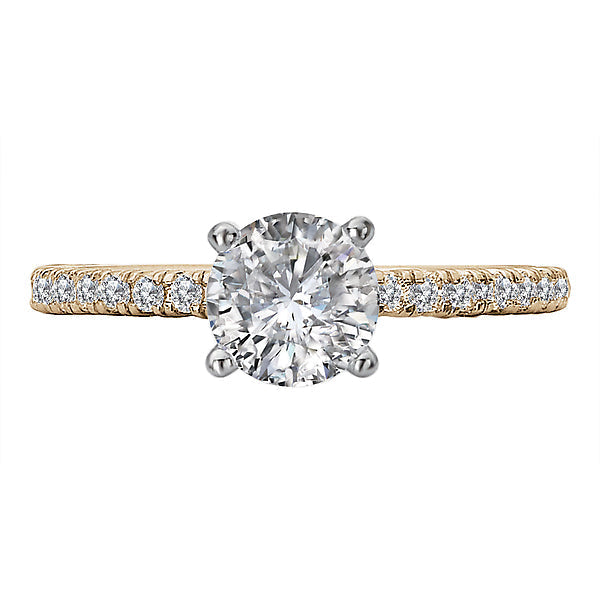 Round Semi-Mount Diamond Engagement Ring