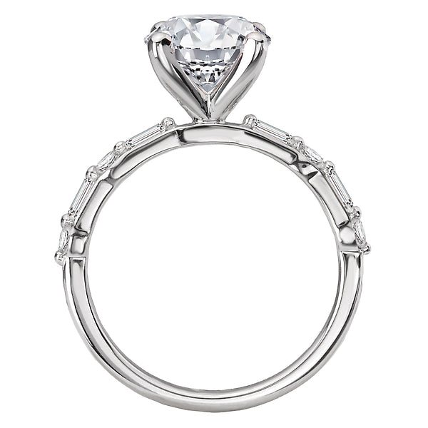 Round Diamond Semi-Mount Engagement Ring
