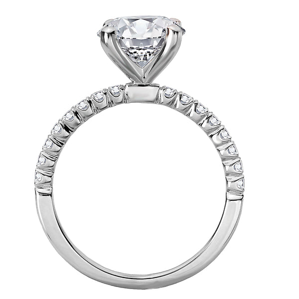 Round Diamond Semi-Mount Engagement Ring