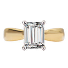 Emerald Diamond Semi-Mount Hidden Halo Engagement Ring