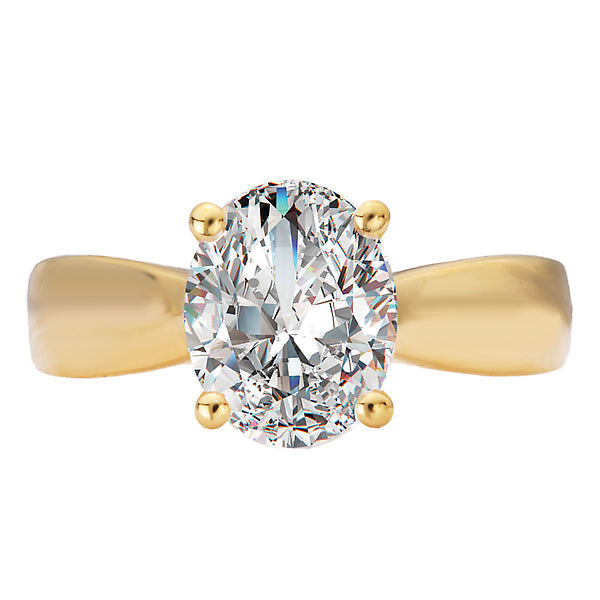 Oval Diamond Semi-Mount Hidden Halo Engagement Ring