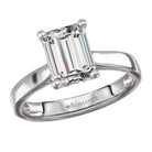 Emerald Hidden Halo Semi-Mount Diamond Engagement Ring