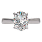 Oval Hidden Halo Semi-Mount Diamond Engagement Ring