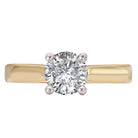 Round Diamond Semi-Mount Hidden Halo Engagement Ring