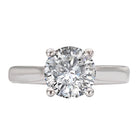 Round Diamond Semi-Mount Hidden Halo Engagement Ring