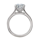 Round Diamond Semi-Mount Hidden Halo Engagement Ring