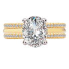 Oval Split Shank Semi-Mount Diamond Engagement Ring