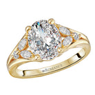 Oval Split Shank Semi-Mount Diamond Engagement Ring