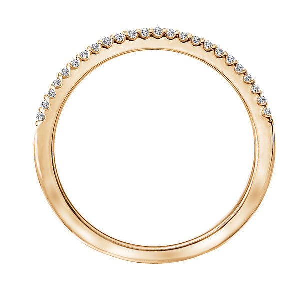 Round Diamond Straight Wedding Band