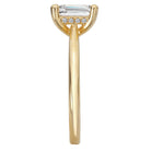 Emerald Hidden Halo Semi-Mount Diamond Engagement Ring