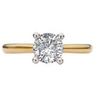 Round Hidden Halo Semi-Mount Diamond Engagement Ring