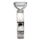 Emerald Bold Band Semi-Mount Diamond Engagement Ring