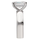 Emerald Bold Band Semi-Mount Diamond Engagement Ring