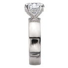 Round Bold Band Semi-Mount Diamond Engagement Ring