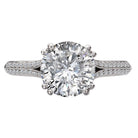 Round Split Shank Semi-Mount Diamond Engagement Ring
