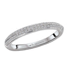 Round Straight Two Row Diamond Wedding Band