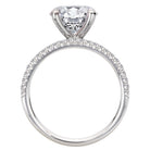 Round Split Row Semi-Mount Engagement Ring