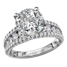 Round Split Row Semi-Mount Engagement Ring