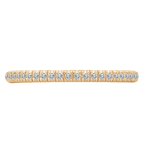 Round Straight Front Diamond Wedding Band