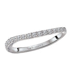 Round Curved Diamond Wedding Band