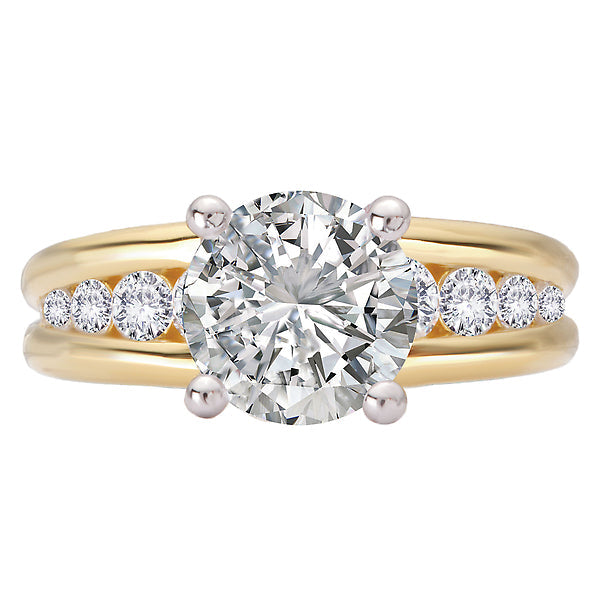 Round Semi-Mount Diamond Engagement Ring