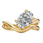 Oval Hidden Halo Semi-Mount Diamond Engagement Ring