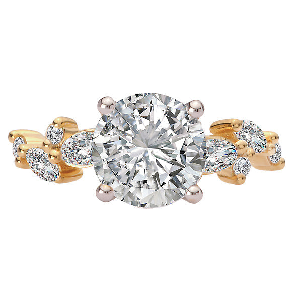 Round Semi-Mount Diamond Engagement Ring