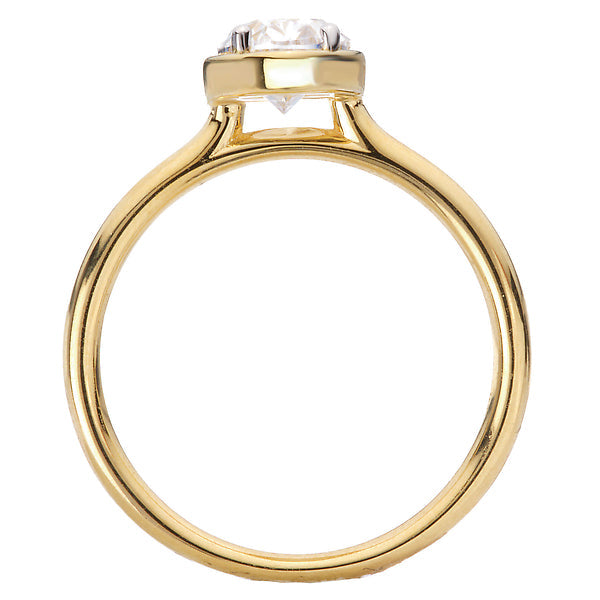 Oval Moval-Shape, Oval Diamond Semi-Mount Engagement Ring