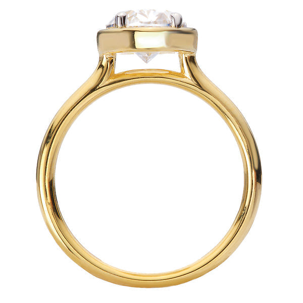 Oval Moval-Shape, Oval Diamond Semi-Mount Engagement Ring