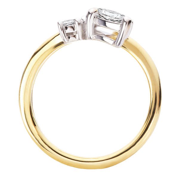 Marquise Half Split Shank Semi-Mount Diamond Engagement Ring