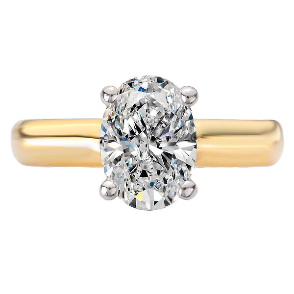 Oval Hidden Halo Semi-Mount Diamond Engagement Ring