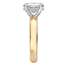 Oval Hidden Halo Semi-Mount Diamond Engagement Ring