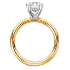 Oval Hidden Halo Semi-Mount Diamond Engagement Ring