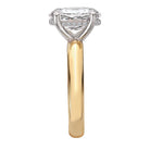 Oval Hidden Halo Semi-Mount Diamond Engagement Ring