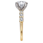 Round 4 Prong Peg Head Semi-Mount Diamond Engagment Ring