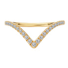 Round Curved Diamond Wedding Band