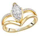 Marquise Split Shank Semi-Mount Diamond Engagement Ring