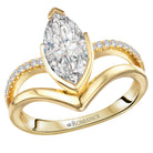 Marquise Split Shank Semi-Mount Diamond Engagement Ring