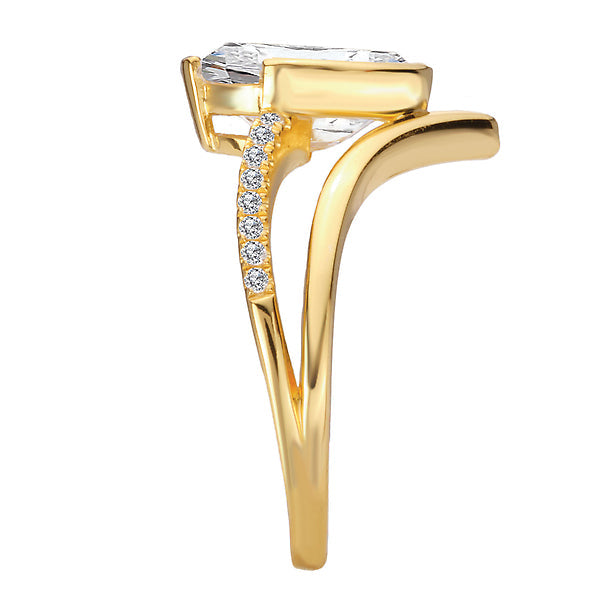 Oval Split Shank Semi-Mount Diamond Engagement Ring